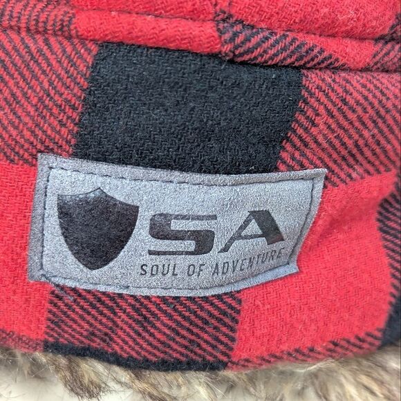 SA Company Red & Black Buffalo Plaid Trapper Hat - Picture 14 of 15